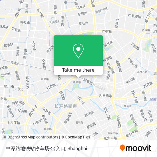 中潭路地铁站停车场-出入口 map