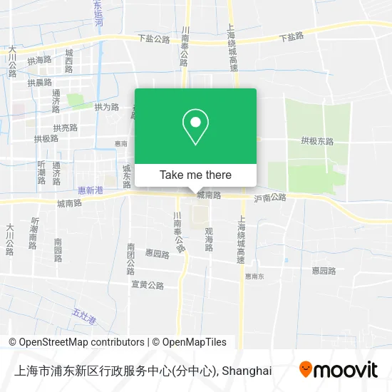上海市浦东新区行政服务中心(分中心) map
