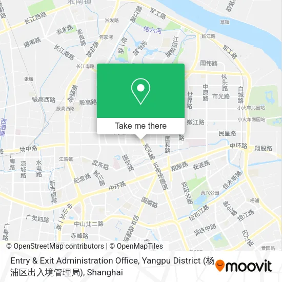 Entry & Exit Administration Office, Yangpu District (杨浦区出入境管理局) map