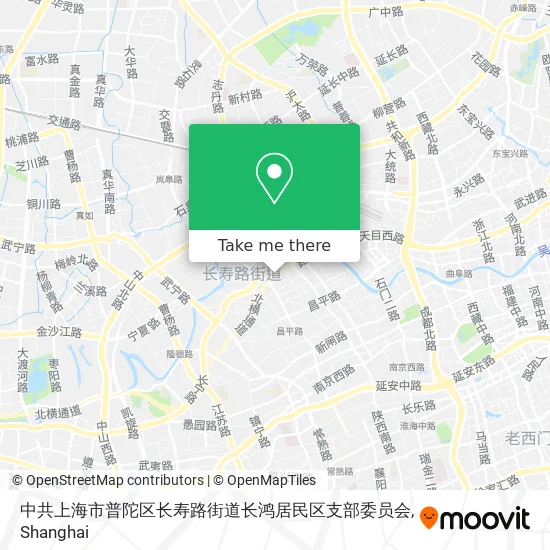 中共上海市普陀区长寿路街道长鸿居民区支部委员会 map