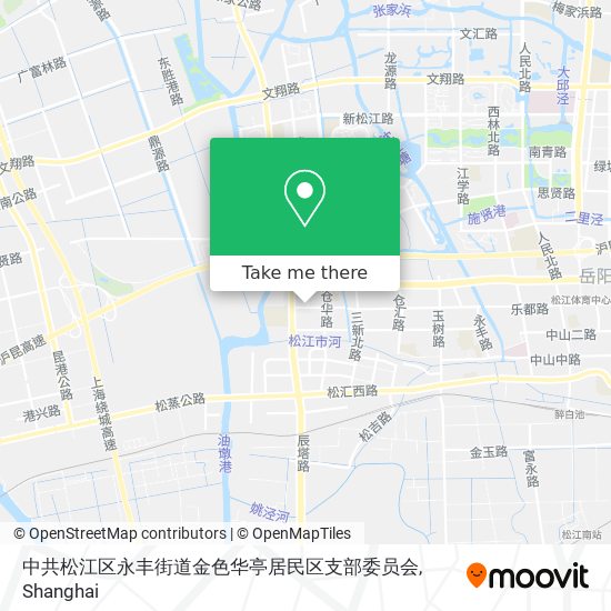 中共松江区永丰街道金色华亭居民区支部委员会 map