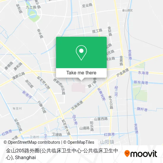 金山205路外圈(公共临床卫生中心-公共临床卫生中心) map