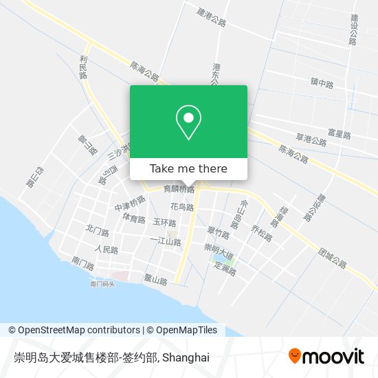 崇明岛大爱城售楼部-签约部 map