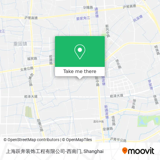 上海跃奔装饰工程有限公司-西南门 map