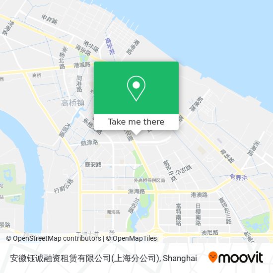安徽钰诚融资租赁有限公司(上海分公司) map