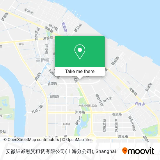 安徽钰诚融资租赁有限公司(上海分公司) map