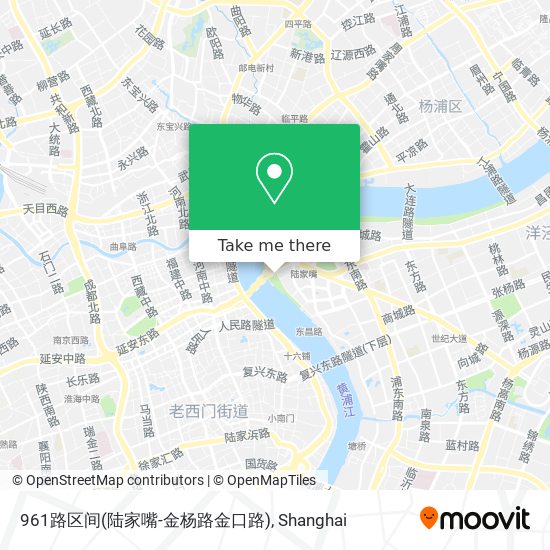 961路区间(陆家嘴-金杨路金口路) map