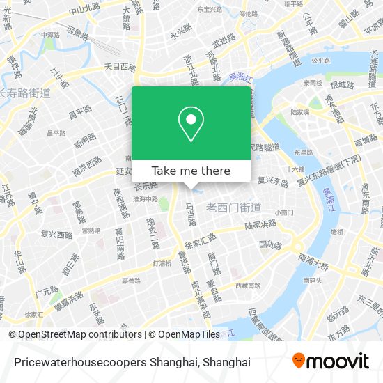 Pricewaterhousecoopers Shanghai map