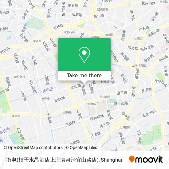 街电(桔子水晶酒店上海漕河泾宜山路店) map