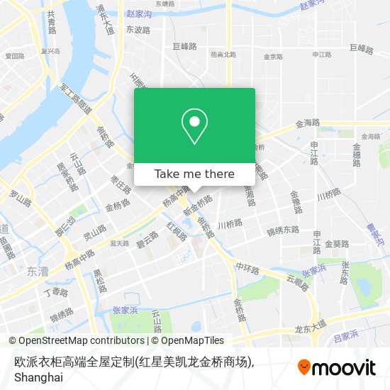 欧派衣柜高端全屋定制(红星美凯龙金桥商场) map