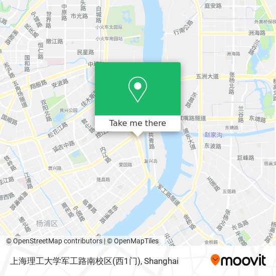 上海理工大学军工路南校区(西1门) map