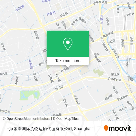 上海馨涤国际货物运输代理有限公司 map