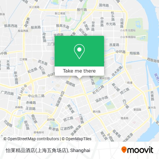 怡莱精品酒店(上海五角场店) map