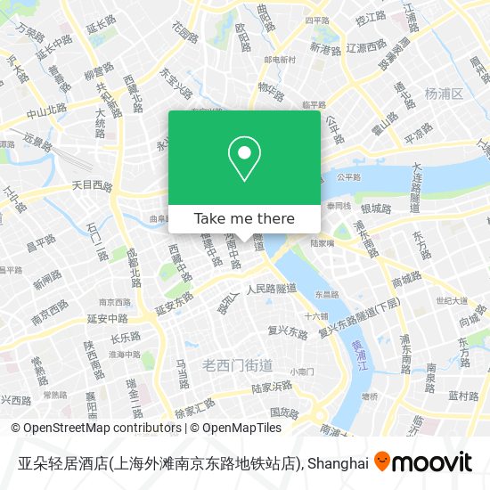亚朵轻居酒店(上海外滩南京东路地铁站店) map