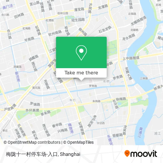 梅陇十一村停车场-入口 map