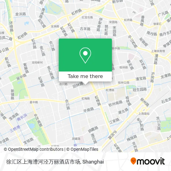 徐汇区上海漕河泾万丽酒店市场 map