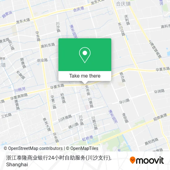 浙江泰隆商业银行24小时自助服务(川沙支行) map