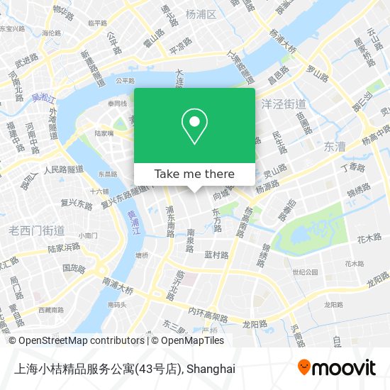 上海小桔精品服务公寓(43号店) map