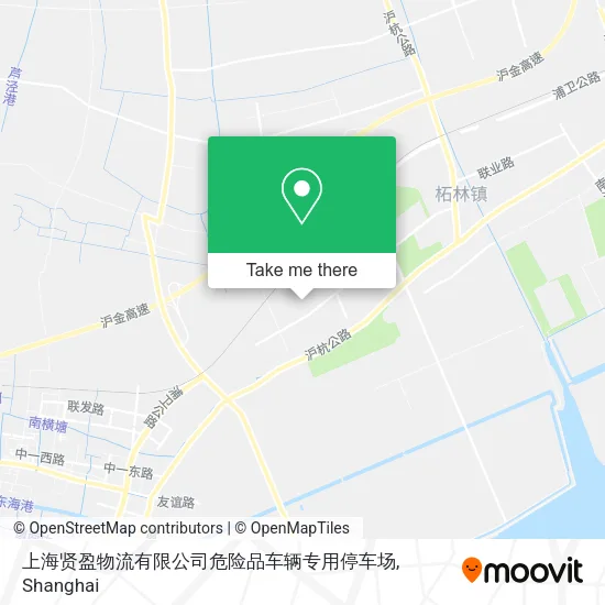 上海贤盈物流有限公司危险品车辆专用停车场 map