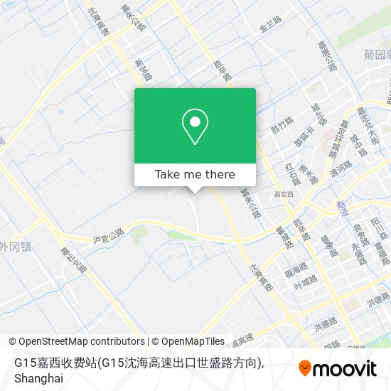 G15嘉西收费站(G15沈海高速出口世盛路方向) map