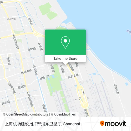 上海机场建设指挥部浦东卫星厅 map