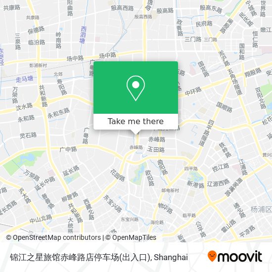 锦江之星旅馆赤峰路店停车场(出入口) map