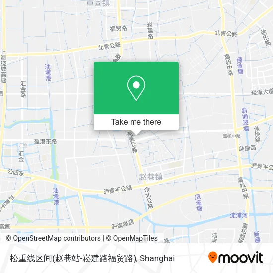 松重线区间(赵巷站-崧建路福贸路) map