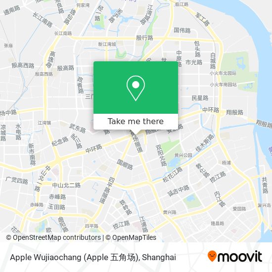 Apple Wujiaochang (Apple 五角场) map