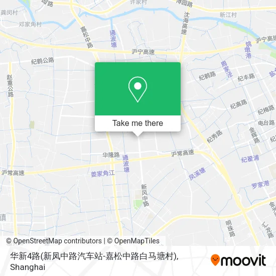华新4路(新凤中路汽车站-嘉松中路白马塘村) map
