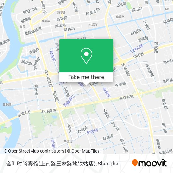 金叶时尚宾馆(上南路三林路地铁站店) map