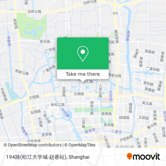 194路(松江大学城-赵巷站) map
