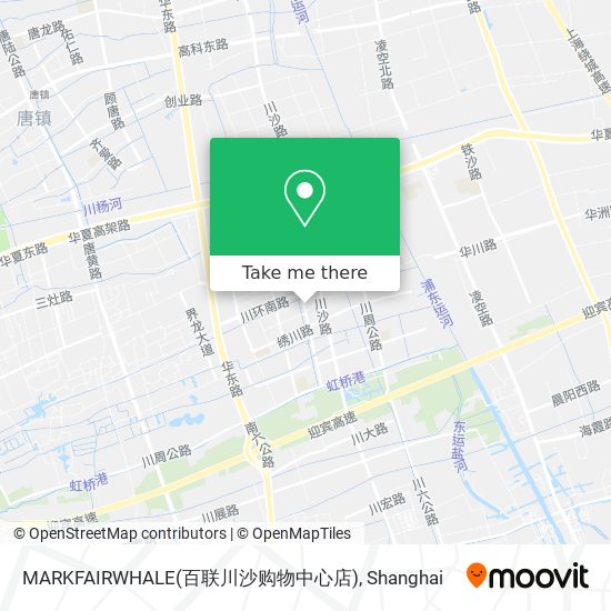 MARKFAIRWHALE(百联川沙购物中心店) map