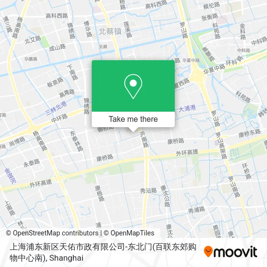 上海浦东新区天佑市政有限公司-东北门(百联东郊购物中心南) map