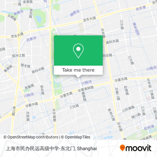 上海市民办民远高级中学-东北门 map