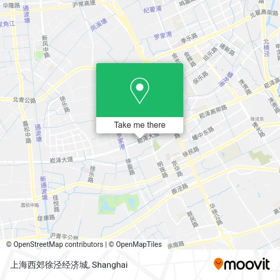 上海西郊徐泾经济城 map