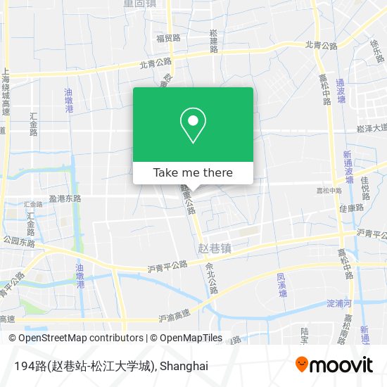 194路(赵巷站-松江大学城) map