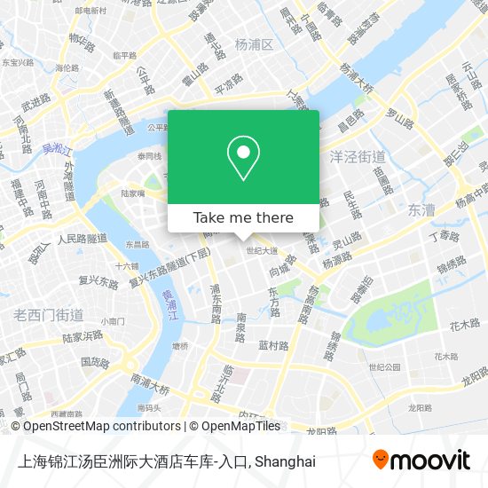 上海锦江汤臣洲际大酒店车库-入口 map