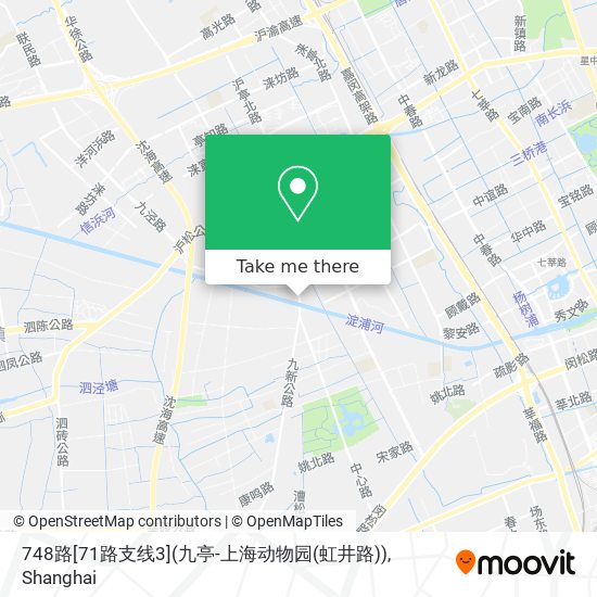 748路[71路支线3](九亭-上海动物园(虹井路)) map