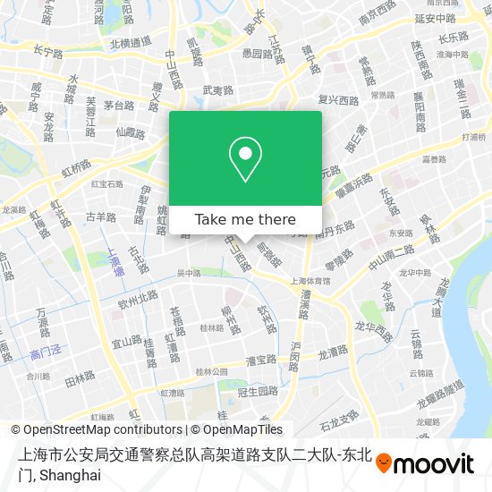 上海市公安局交通警察总队高架道路支队二大队-东北门 map
