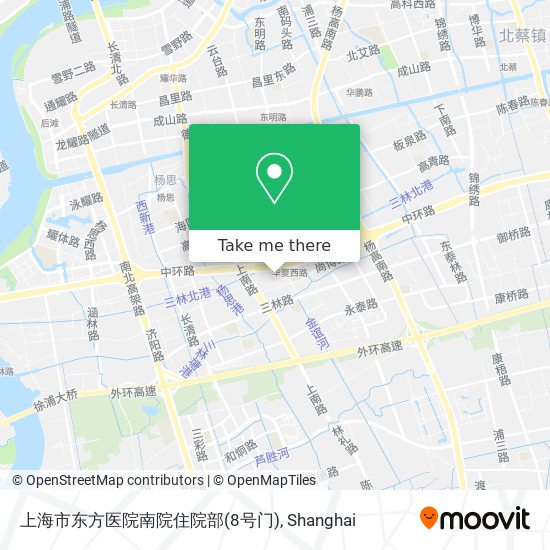 上海市东方医院南院住院部(8号门) map