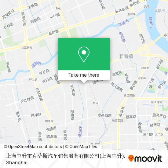上海中升雷克萨斯汽车销售服务有限公司 map
