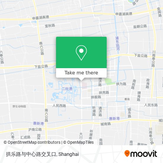 拱乐路与中心路交叉口 map