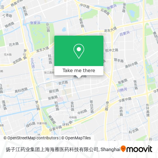 扬子江药业集团上海海雁医药科技有限公司 map