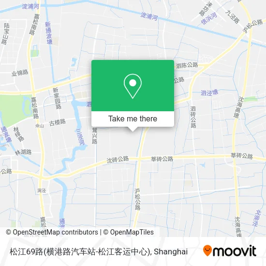 松江69路(横港路汽车站-松江客运中心) map