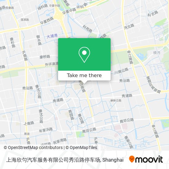 上海欣匀汽车服务有限公司秀沿路停车场 map