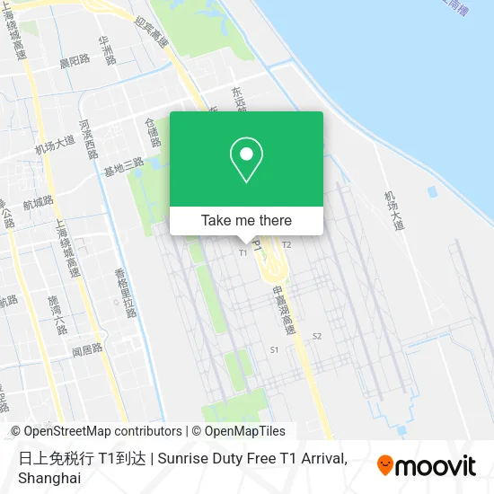 日上免税行 T1到达 | Sunrise Duty Free T1 Arrival map