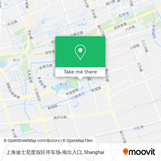 上海迪士尼度假区停车场-南出入口 map