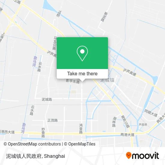 泥城镇人民政府 map