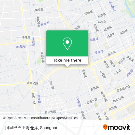 阿里巴巴上海仓库 map