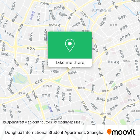 Donghua International Student Apartment map